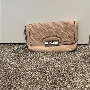 Coach Tan Woven Wristlet